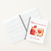 Personalized Cute Strawberry Jam Mothers Day Gift ノートブック (内部)