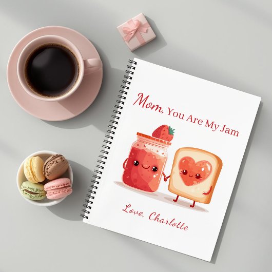 Personalized Cute Strawberry Jam Mothers Day Gift ノートブック