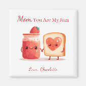 Personalized Cute Strawberry Jam Mothers Day Gift マグネット (正面)