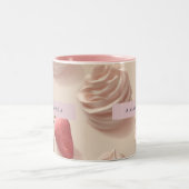 Personalized Cute Sweet Strawberry Cream Pastel ツートーンマグカップ (中央)