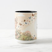 Personalized Cute Taurus Zodiac Mug ツートーンマグカップ (中央)