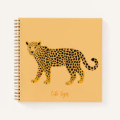 Personalized Cute Tiger Notebook - Yellow ノートブック (正面)