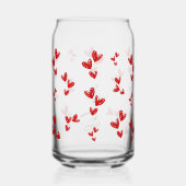 personalized cute Valentine gift - red hearts ガラス缶 (裏面)