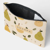 Personalized Cute Whimsical Pear Pattern  アクセサリーポーチ (見開き)