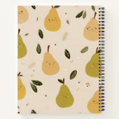 Personalized Cute Whimsical Pear Pattern  ノートブック (裏面)
