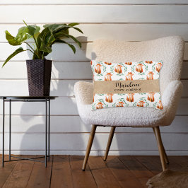 Personalized Cute woodland Fox nursery decor アクセントクッション