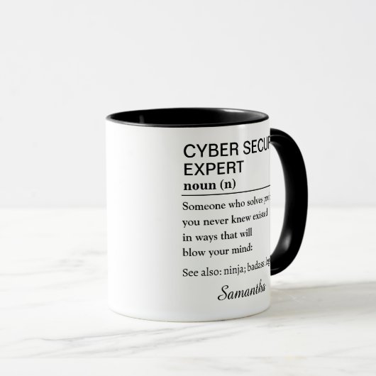 Personalized Cyber Security Expert Definition  マグカップ (正面右)
