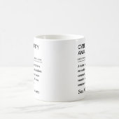 Personalized Cybersecurity Analyst Definition コーヒーマグカップ (中央)