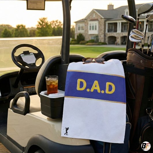Personalized D.A.D Blue & Yellow Custom Father's D ゴルフタオル