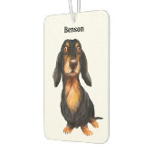 Personalized Dachshund カーエアーフレッシュナー (左)