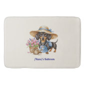 Personalized Dachshund Bath Mat  バスマット (正面)