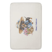 Personalized Dachshund Bath Mat  バスマット (正面縦)