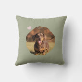 Personalized Dachshund Dog Mom Photo & Name クッション (裏面)