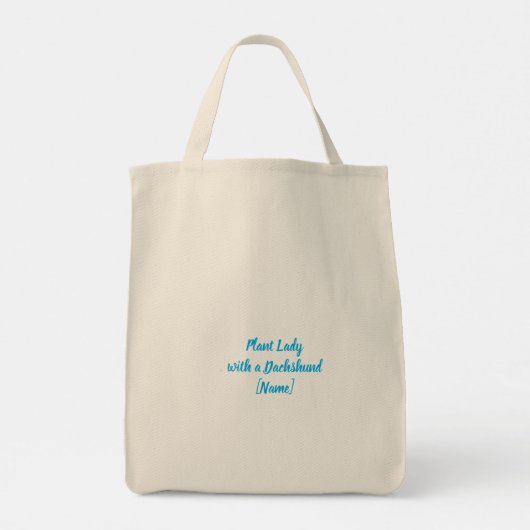 Personalized Dachshund Gardening Tote Bag  トートバッグ (裏面)