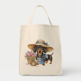 Personalized Dachshund Gardening Tote Bag  トートバッグ
