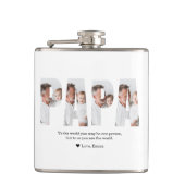 Personalized Dad | Best Dad Ever Custom Photo フラスク (正面)