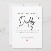 Personalized Dad Birthday Card Simple Minimalist カード (正面)