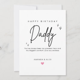 Personalized Dad Birthday Card Simple Minimalist カード