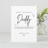 Personalized Dad Birthday Card Simple Minimalist カード (スタンド正面)
