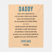 Personalized Dad Blanket | Custom Father’s Day フリースブランケット (正面)