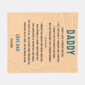 Personalized Dad Blanket | Custom Father’s Day フリースブランケット (正面(横))