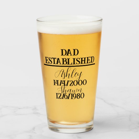 Personalized dad est father's day ,birthday タンブラーグラス (ドリンク正面)