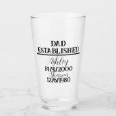 Personalized dad est father's day ,birthday タンブラーグラス (正面)