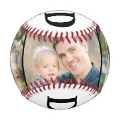 Personalized Dad Est Year 3 Photo Fathers Day 野球ボール (正面)