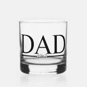 Personalized "DAD" Est. Year Whiskey Glass  ウイスキーグラス (正面)