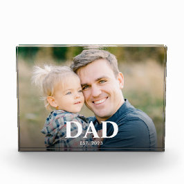 Personalized Dad Established Fathers Day フォトブロック