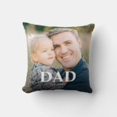 Personalized Dad Established Fathers Day Photo クッション (正面)