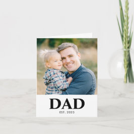 Personalized Dad Established Photo Fathers Day カード
