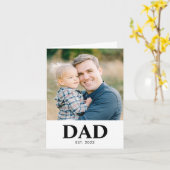 Personalized Dad Established Photo Fathers Day カード (黄色い花)