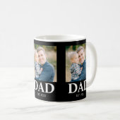Personalized Dad Established Photo Fathers Day コーヒーマグカップ (正面右)