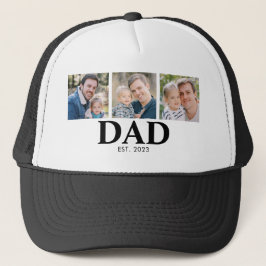 Personalized Dad Established Year Father Photo キャップ