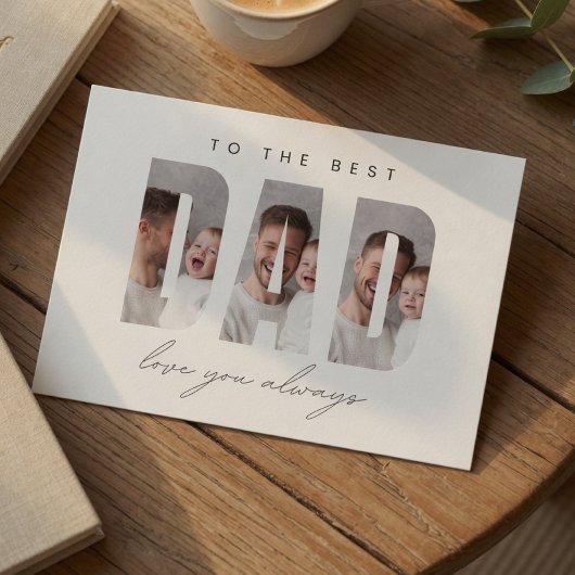 Personalized Dad Photo Card | Best Dad Ever Custom シーズンカード