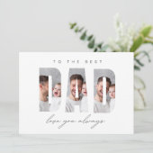 Personalized Dad Photo Card | Best Dad Ever Custom シーズンカード (スタンド正面)