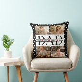 Personalized Dad Photo Collage & Kids Name クッション (椅子)