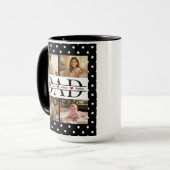 Personalized Dad Photo Collage & Kids Name マグカップ (正面左)