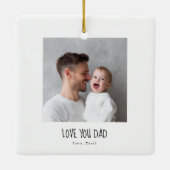 Personalized Dad Photo Ornament | Custom  セラミックオーナメント (裏面)
