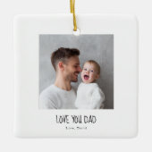 Personalized Dad Photo Ornament | Custom  セラミックオーナメント (正面)