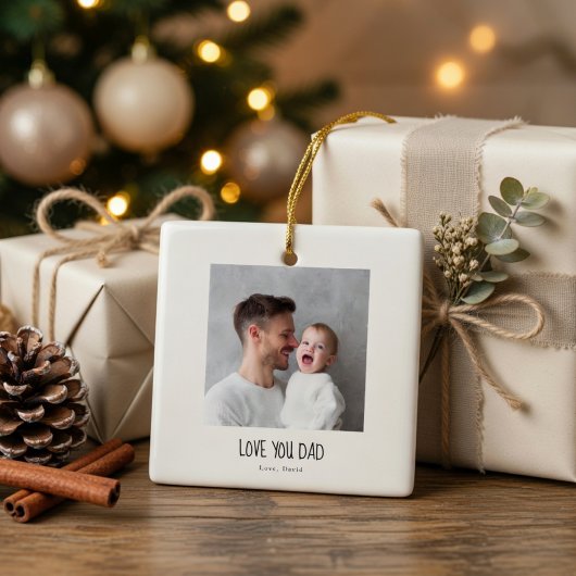 Personalized Dad Photo Ornament | Custom  セラミックオーナメント