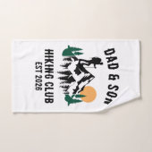 Personalized Dad & Son Hiking ハンドタオル (ハンドタオル)