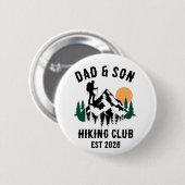 Personalized Dad & Son Hiking 缶バッジ (正面&裏面)