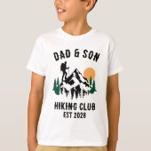 Personalized Dad & Son Hiking Matching Tシャツ (正面)