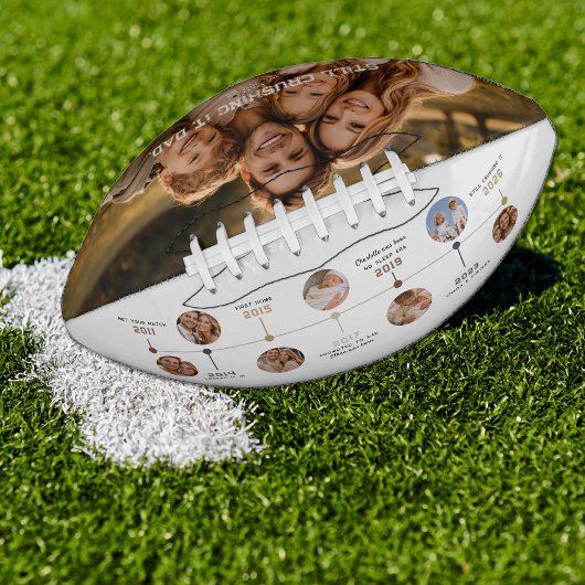 Personalized Dad Timeline Photo Keepsake アメリカンフットボール