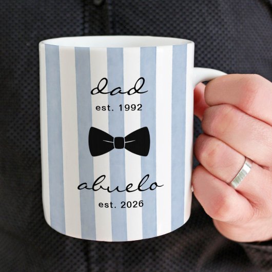 Personalized Dad to Abuelo Mug Gift コーヒーマグカップ