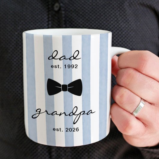 Personalized Dad to Grandpa Mug Gift コーヒーマグカップ