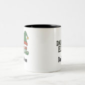 Personalized Daddy Elf Mug – Custom Christmas Gift ツートーンマグカップ (中央)