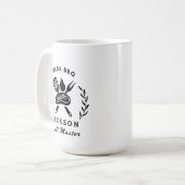 Personalized Dad's BBQ Barbeque Grill Master  コーヒーマグカップ (正面左)